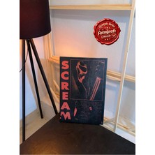 Kanvaspera Çığlık Ghostface - Kanvas Tablo - Klasik Gerilim Filmi Afişi Tasarımlı Duvar Dekorasyonu