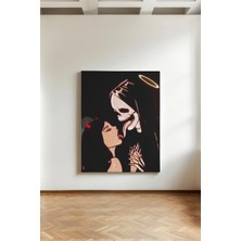 Kanvaspera Bizimkisi Bir Sevgi Masalı – Kanvas Tablo – Melek ve Şeytan Romantik Estetik Duvar Dekorasyonu