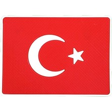 MidasTech Türk Bayraklı Torpido Üstü Kaydırmaz Ped Telefon Tutucu Nemere