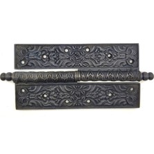 Antika Tarz Dekoratif Pirinç Lüks Okka Menteşe - 20CM, Oksit Midastech