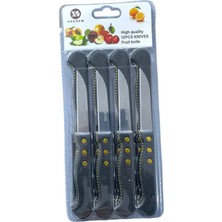 Güzelyüz Avm 12 Adet Perçimli Meyve ve Sebze Bıçağı Siyah