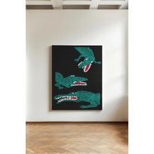 Kanvaspera Timsah Figürü - Kanvas Tablo