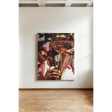 Kanvaspera Michael Jordan - Kanvas Tablo - Zafer Kupası, Nba Yıldızı, Basketbol Konseptli Dekoratif Duvar Tablosu