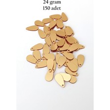 MidasTech Oya Abiye Bileklik Kolye Pleksi Metalik Plastik Pul Altın Renk 24 Gram 150 Adet - BNC544 Nemere