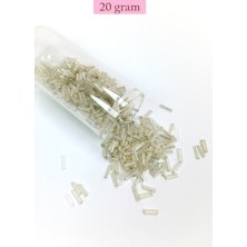 MidasTech Uzun Boru Kesme Boncuk Çap 2mm Uzunluk 10 mm - 20 Gram - Gümüş - BNC232 Nemere