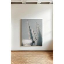 Kanvaspera Kanatlı Deniz Gemisi - Kanvas Tablo - Okyanus, Masalsı Sanat ve Hayal Gücü Temalı Duvar Dekoru