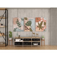 Kanvaspera Bitki Bileşimi Üçlü Kanvas Tablo