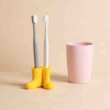 Çizme Tasarımlı Diş Fırçası Tutucu – 3D Baskı Dekoratif Banyo Düzenleyici (2 Adet)