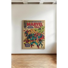 Kanvaspera Marvel Tales Avengers - Kanvas Tablo - Nostaljik Çizgi Roman Kapak Tasarımlı Duvar Dekorasyonu