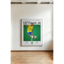 Kanvaspera Neymar Jr. Afiş - Kanvas Tablo - Futbol Sanatçısı Spor Konsepti Duvar Dekorasyonu