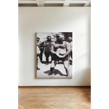 Kanvaspera Atatürk Sahilde - Kanvas Tablo - Siyah Beyaz, Doğal ve Mutlu An Temalı Duvar Dekorasyonu