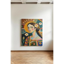 Kanvaspera Rengarenk Kraliçe Portesi Kanvas Tablo - Nostaljik Süsleyici Tablo