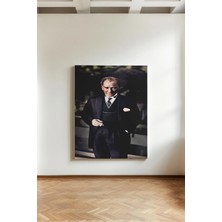 Kanvaspera Atatürk - Kanvas Tablo - Renkli, Çekicilik ve Önderlik Temalı Duvar Dekorasyonu