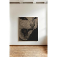 Kanvaspera Saldırgan Kedi - Kanvas Tablo