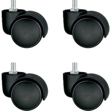 Bürosit Plastik Vidalı Teker - 50MM HKS152 - 4 Adet Midastech