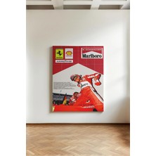 Kanvaspera Michael Schumacher Ferrari - Kanvas Tablo - F1 Nostalji Yarış Duvar Dekorasyonu
