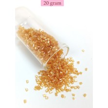 MidasTech Kesme Cam Boncuk 2mm - 20 Gram - Şeffaf Altın -BNC318 Nemere
