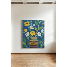 Kanvaspera Renkli Kap Içinde Çiçek - Kanvas Tablo