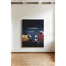 Kanvaspera Jordan Vs James Efsaneleş - Kanvas Tablo - Ilham Verici Spor Duvar Dekorasyonu