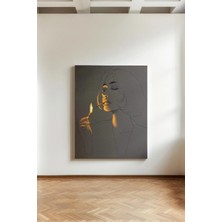 Kanvaspera Ateşin Dili Kibrit Kadını - Kanvas Tablo