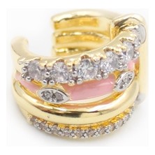 Beta Moda Hub Mineli Halka Kıkırdak Küpe - Altın