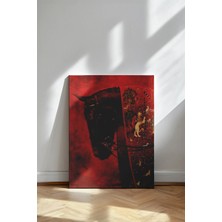 Kanvaspera Örtülü Kara At - Kanvas Tablo