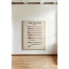 Kanvaspera Harry Potter - Kanvas Tablo - Sihir Değnekleri, Büyü Asaları, Nostaljik Tasarım, Klasik Afiş, No Muggles