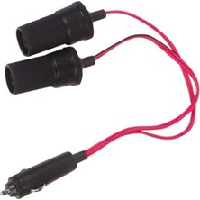 MidasTech Oto Çakmak Fişi Çoklayıcı Kablolu 2 Dişi 1 Erkek Uçlu 12-24V Nemere