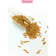 MidasTech Uzun Boru Kesme Boncuk Çap 2mm Uzunluk 10 mm - 20 Gram - Yeşil Turuncu - BNC261 Nemere
