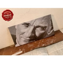 Kanvaspera Eski Türk Parası Mustafa Kemal Atatürk Portesi Yatay Kanvas Tablo - Nostaljik Duvar Dekorasyonu