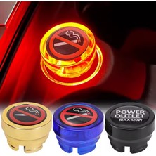 MidasTech Araç Çakmaklık Yuvası Soketi Kapağı Sigara Içilmez Logolu 2.6x1.8cm Kırmızı Nemere