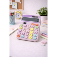 Renkli Masaüstü Hesap Makinesi – Büyük Tuşlu, Şık ve Kullanışlı