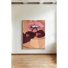 Kanvaspera Pop Art Lolipop Kiraz Sevgi - Kanvas Tablo