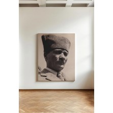 Kanvaspera Mustafa Kemal Atatürk - Kanvas Tablo - Tarihsel, Önderlik ve Vatanseverlik Temalı Duvar Dekoru