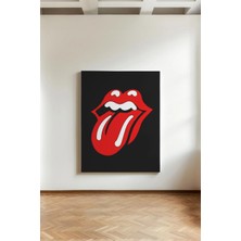Kanvaspera Rolling Stones, Kırmızı Dudak ve Dil - Kanvas Tablo - Rock Müziği, Pop Art Stili Duvar Dekorasyonu