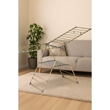 Özbience Apex Gold Metal Çamaşır Kurutma Askısı, Dayanıklı ve Şık Tasarım