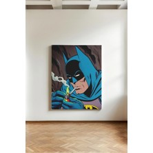 Kanvaspera Sigara Yakan Batman - Kanvas Tablo - Pop Art, Isyankar ve Alt-Kültür Temalı Duvar Dekoru