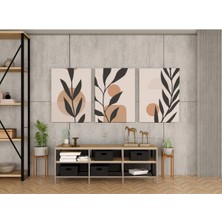 Kanvaspera Boho Zeytin Dalı - Üçlü Takım Kanvas Tablo