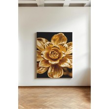 Kanvaspera Altın Sarısı Çiçek - Kanvas Tablo