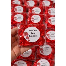 Printiva Saten Kırmızı Toka Kına, Düğün ve Nişan Icin 20 Li