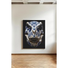 Kanvaspera T-Rex Dinozor Kafatası - Kanvas Tablo