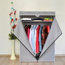 Reyo Prado Basic Çelik Profilli Bez Dolap - Gri