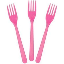 Parti Show Pembe Plastik Çatal Lüks (25 Adet)