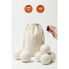 Özbience Yün Kurutma Topu, Doğal Yumuşatıcı, Kurutma Makinesi Için, 6 Adet, Xl