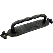 Antika Tarz Dekoratif Pirinç Burgulu Çekme Kol - 205X33 Mm, Oksit Midastech