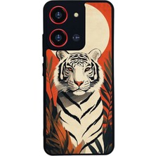 Reeder S19 Max Pro S 108MP Uyumlu Kirmizi ve Kaplan Tasarımlı Glossy Premium Kılıf