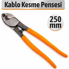 Badem10 Kablo Halat Kesici Pense 250 mm Profesyonel Çelik Tel Kesme Makası Sanayi Tipi Güçlü Kesim Aleti