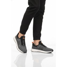 Walkway Füme Fileli Hafif Esnek Lastik Bağcıklı Erkek Spor Ayakkabı Motano M