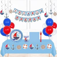 Parti Show 16 Kişilik Ekonomik Parti Seti Denizci Temalı