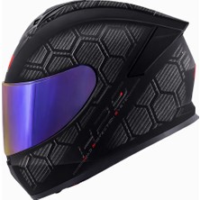 Givi Gıvı 50.x Snake Mat Karbon Kask (Gökkuşağı Vizör)